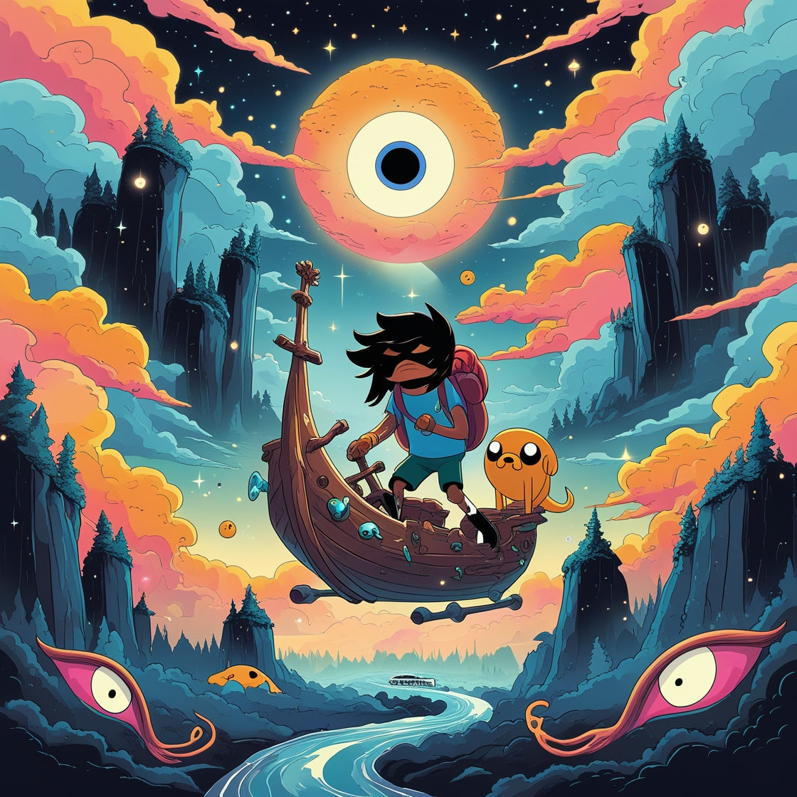 Raft of the Infinite” Tee – Cosmic Loomz Exclusive